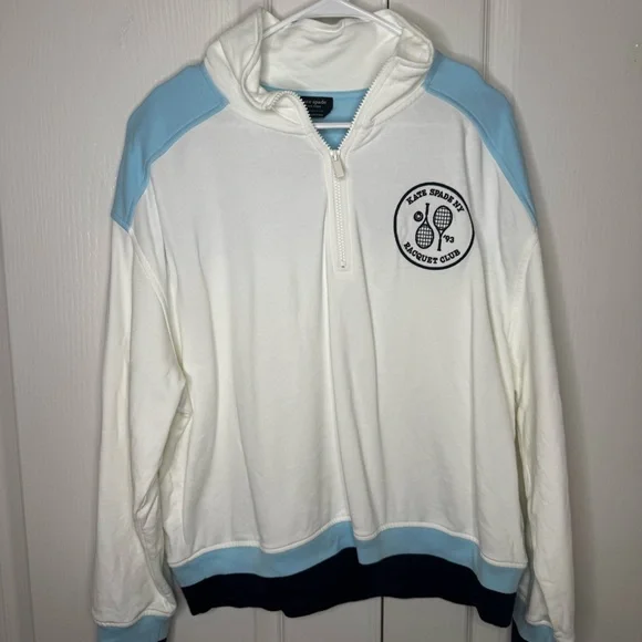 ‼️SALE‼️ Kate Spade Tennis Racquet Quarter-Zip Pullover - Picture 2 of 4